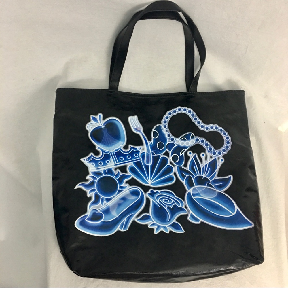 Disney Parks Princess Black Tote Bag Snow White Ariel Belle Cinderella & More